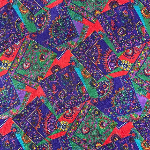 Vintage Caftan Mumu Dress Stan Herman 1980s One Size Mrs Roper Style USA Gown - Picture 6 of 8